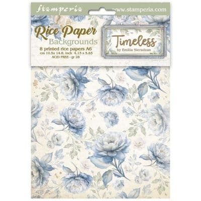 Stamperia - Timeless - A6 Rice Paper Backgrounds