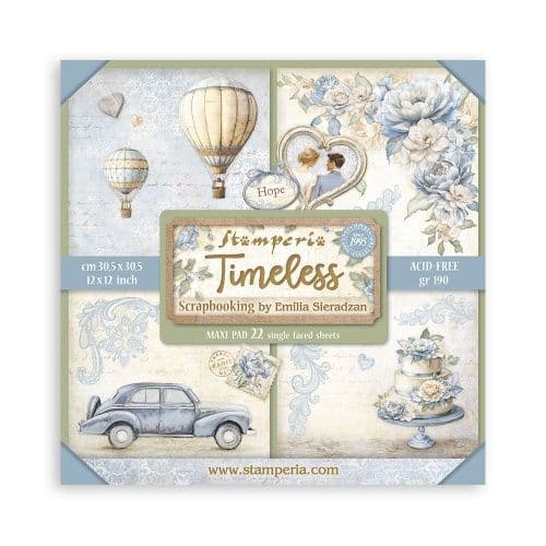 Stamperia - Timeless - Single Faced 12"x12" Maxi Paper Pad