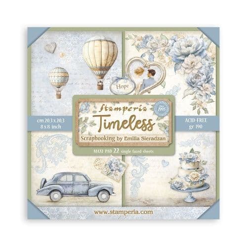 Stamperia - Timeless - Single Faced 8"x8" Maxi Paper Pad