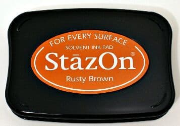 StazOn Tsukineko Solvent Ink Pad - Rusty Brown