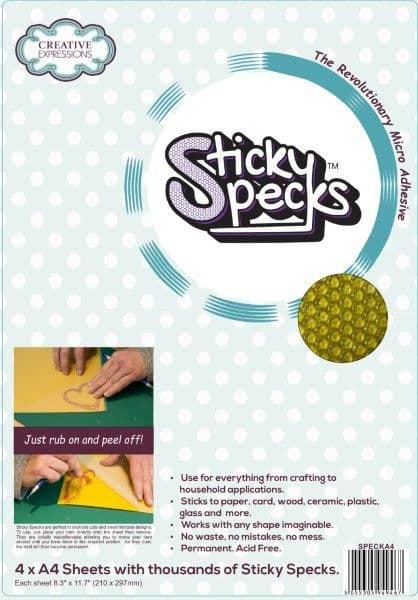 Sticky Specks Micro Adhesive Sheets - 4 sheets - A4