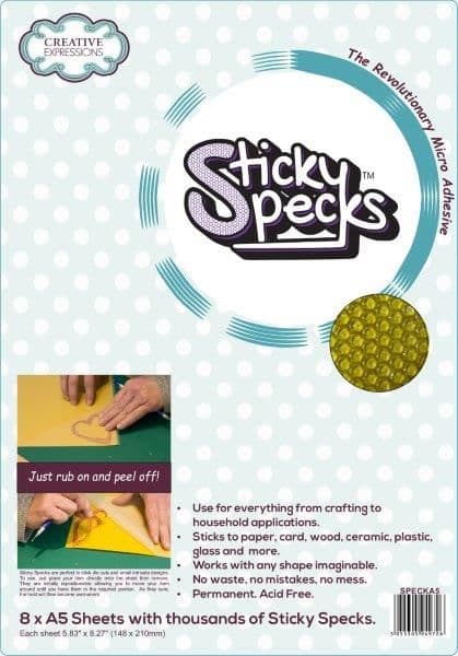 Sticky Specks Micro Adhesive Sheets - 8 sheets - A5