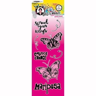 Studio Light - Art By Marlene - Bold & Bright Collection - Clear Stamp Set - Embrace