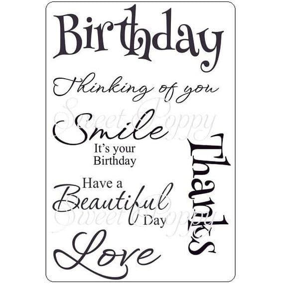 Sweet Poppy Stencil: A6 Beautiful Day Stamp Set