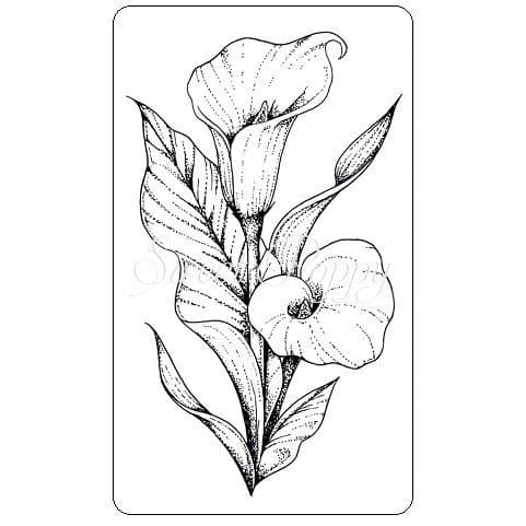 Sweet Poppy Stencil:  Calla Lily Stamp