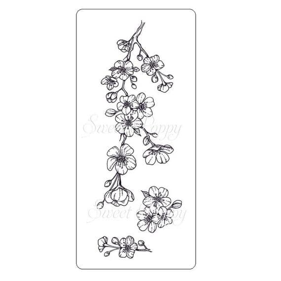 Sweet Poppy Stencil: Cherry Blossom Stamp Set