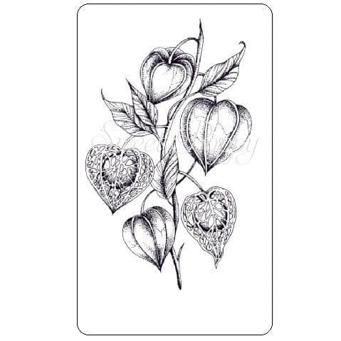 Sweet Poppy Stencil: Chinese Lantern Flower Stamp