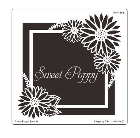 Sweet Poppy Stencil: Daisy Square