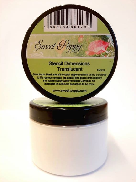 Sweet Poppy Stencil Dimensions: Translucent Paste