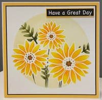 Sweet Poppy Stencil: Sunflower Circle