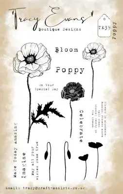 TE039 - Tracy Evans -Poppy (A6 Stamp)