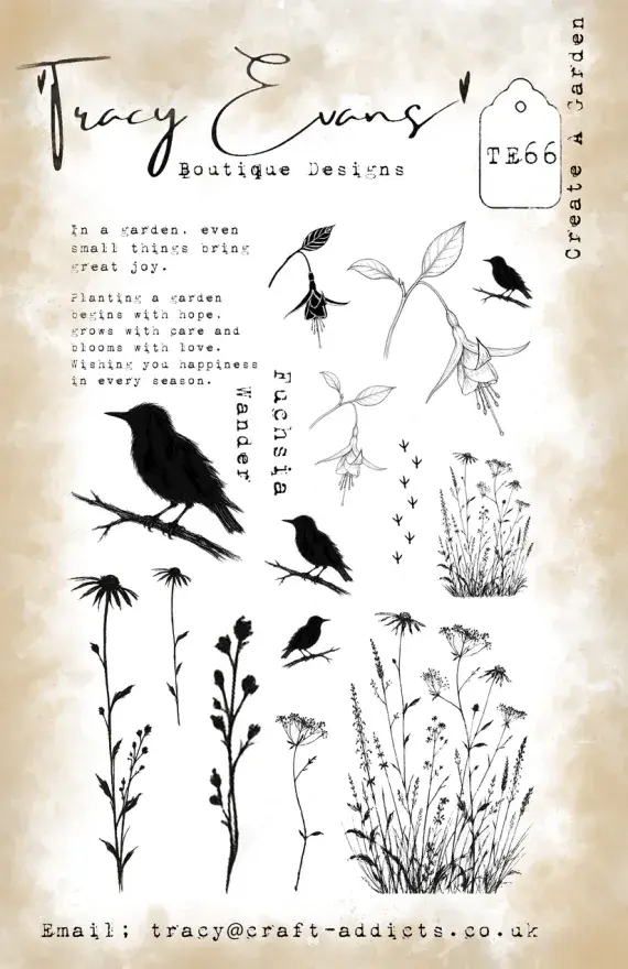 TE066 - Tracy Evans - Create A Garden (A5 Stamp)