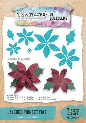 TEXT{ures} Layered Poinsettias Craft Die Set