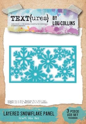 TEXT{ures} Layered Snowflake Panel Craft Die Set