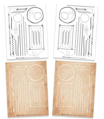 TEXT{ures} Stitch Pattern Vol II 6in x 8in Rub-On Transfer Set