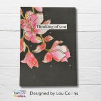 TEXT{ures} Watercolour Splash Halftone 6in x 8in Clear Stamp Set