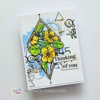 TEXT{ures} Watercolour Splash Halftone 6in x 8in Clear Stamp Set