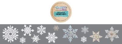 TEXT{ures} Winter in Bloom Snowflakes Kiss-Cut PET Tape