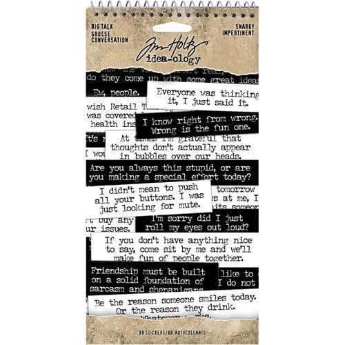 TH93797 Tim Holtz® Idea-ology™ - Big Talk Snarky Stickers
