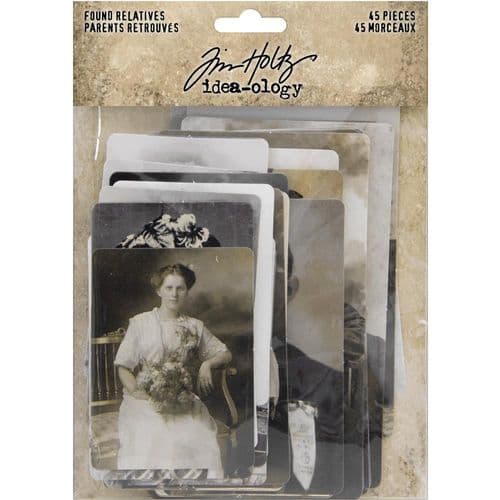 TH93798 Tim Holtz® Idea-ology™ - Found Relative Vintage Portraits 45/Pkg