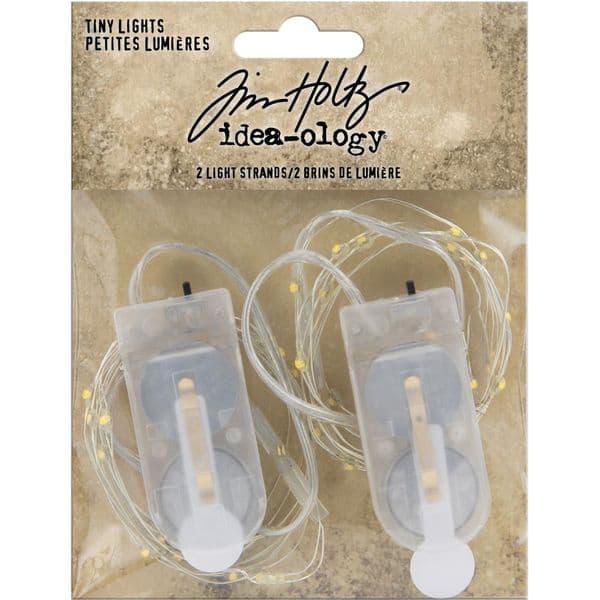 TH94019 - Tim Holtz® Idea-ology™ - Battery Operated Wire Light Strands 2/Pkg Tiny Lights Clear