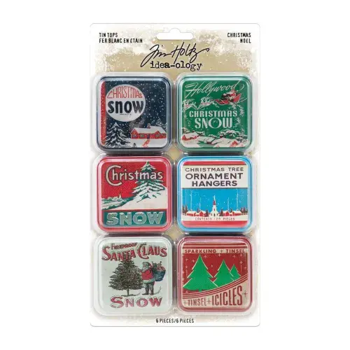 TH94204 - Tim Holtz® Idea-ology™ - Christmas Tin Tops
