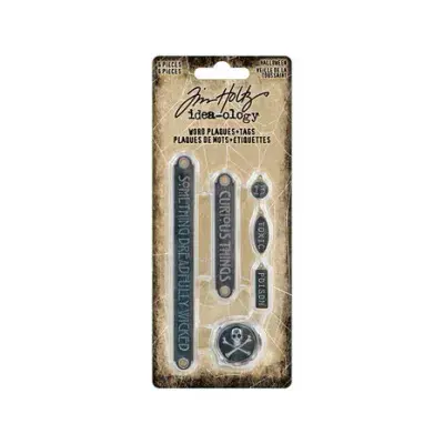TH94341 Tim Holtz® Idea-ology Tim Holtz Halloween Word Plaques + Tags