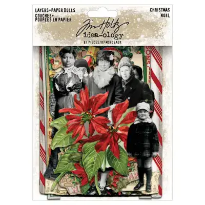 TH94449 - Tim Holtz® Idea-ology™ -  Christmas Layers & Paper Dolls 87pcs
