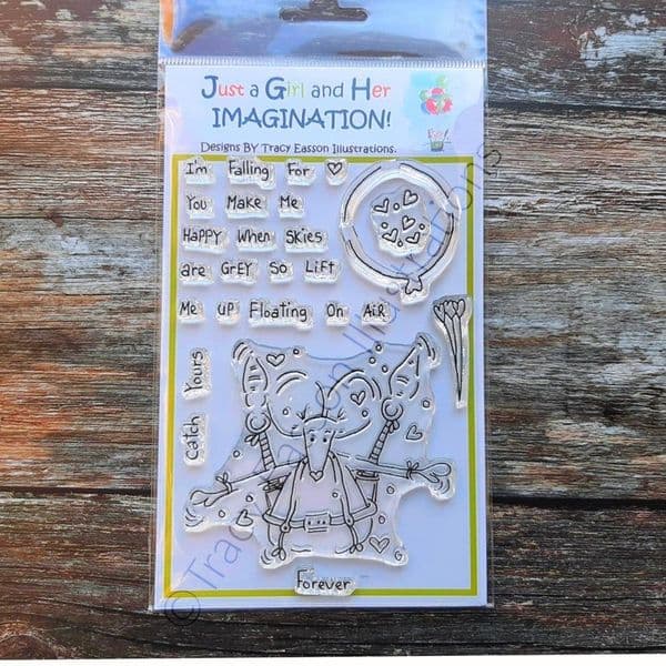 The Clan McGregor Stamps - Seamus is falling for you - Tracy Easson Illustrations