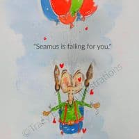 The Clan McGregor Stamps - Seamus is falling for you - Tracy Easson Illustrations