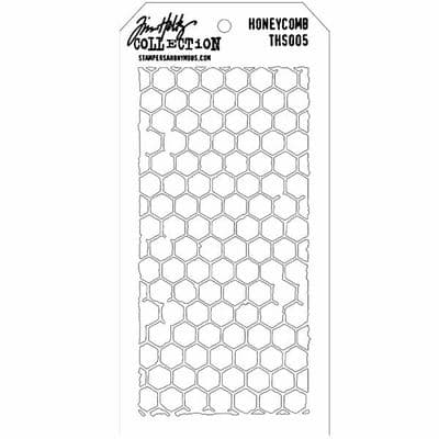 THS005 Stampers Anonymous Tim Holtz Layering Stencil - Honeycomb