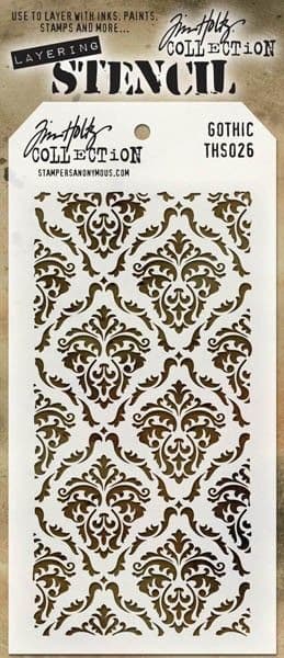 THS026 Stampers Anonymous Tim Holtz Layering Stencil - Gothic