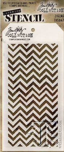 THS047  Tim Holtz Layering Stencil - Zigzag