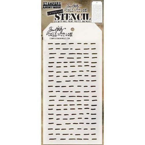 THS101  Tim Holtz Layering Stencil - Dashes