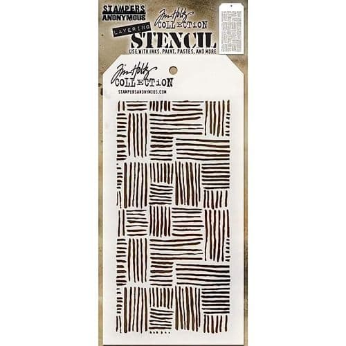 THS104  Tim Holtz Layering Stencil - Thatched
