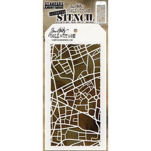 THS156  Tim Holtz Layering Stencil - Metropolis