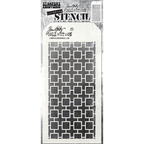 THS157  Tim Holtz Layering Stencil - Linked Squares