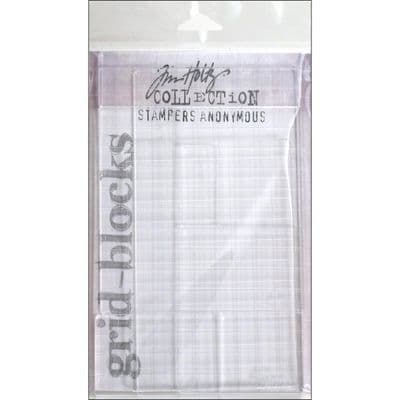 Tim Holtz® Acrylic Stamping Grid Blocks 9/Pkg
