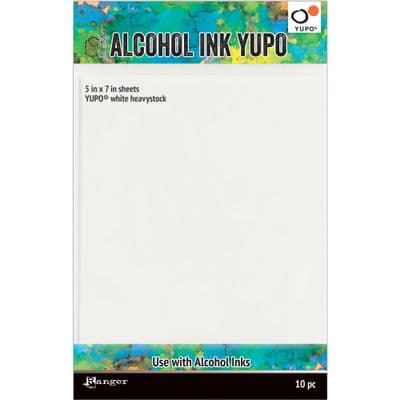 Tim Holtz® Alcohol Ink White Yupo Paper 144lb 10/Pkg