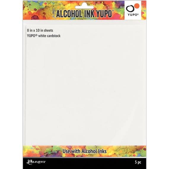 Tim Holtz® Alcohol Ink White Yupo Paper 86lb 5/Pkg