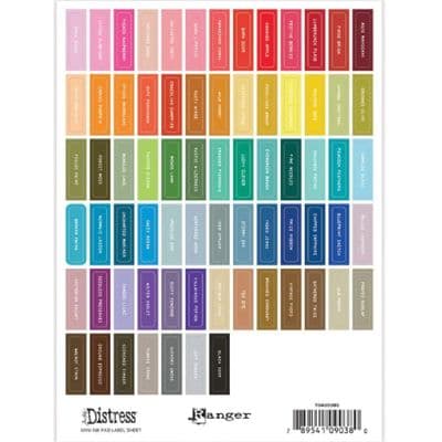 Tim Holtz® Distress Mini Ink Pad Label Sheets - White Writing