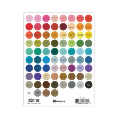 Tim Holtz® Distress Small Round Label Sheet - Black