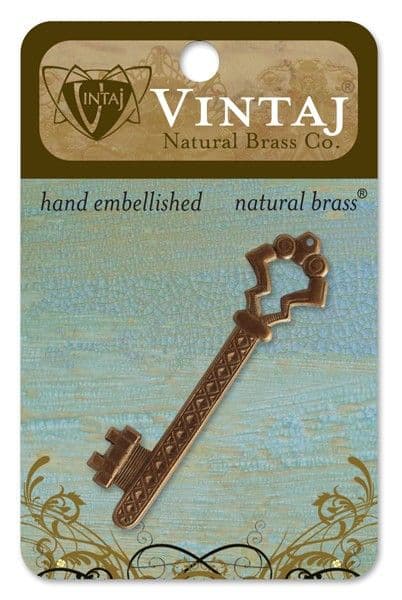 Vintaj Natural Brass Co. Jewelry Findings - Gate Key