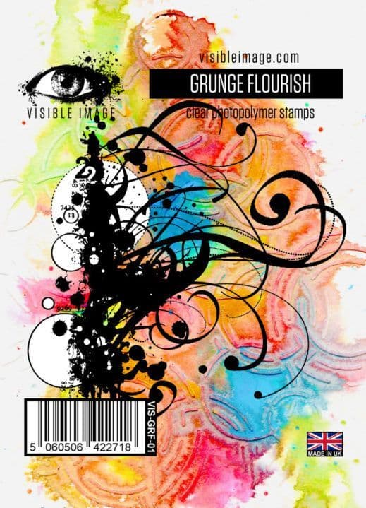 Visible Image Clear Stamp - Grunge Flourish