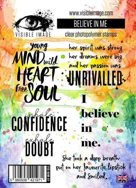 Visible Image Clear Stamp Set - Believe in Me