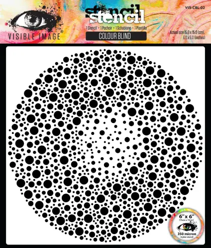 Visible Image Stencil  6 x 6" - Colour Blind