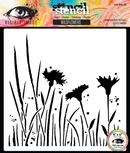 Visible Image Stencil  6 x 6" - Wildflowers