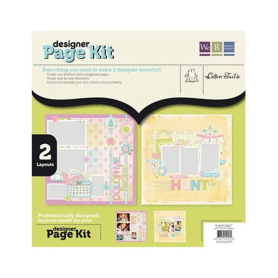 We R Memory Keepers 12x12 inch Designer Page Kit - Cotton Tails