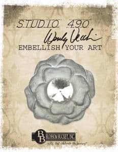 Wendy Vecchi, Studio 490, Embellish Your Art - Blue Flower