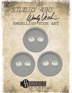 Wendy Vecchi, Studio 490, Embellish Your Art - Grey Round Button Set